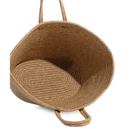 Kézzel készített pamut dekortáska, 30 cm, natúr szín