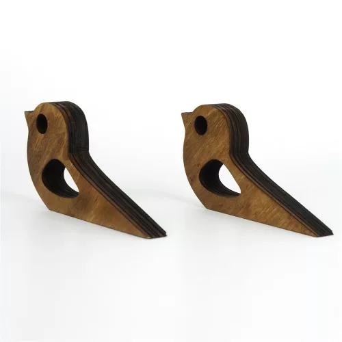 Fa ajtózáró (2 db), bronz, 14 x 2 x 7 cm | Lézerrel vágott kivitel, tartós és stílusos otthoni használatra