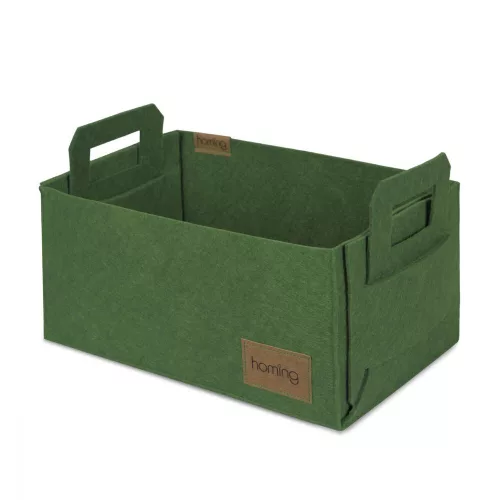Zöld filc kosár, 30 x 20 x 15 cm | 100% filc | Stílusos tárolás