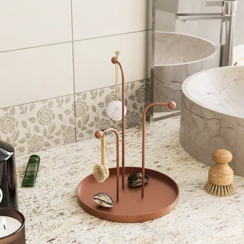 Dekoratív réz fém tartozék, 20,5 cm átmérő