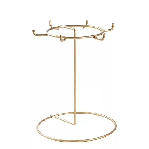 Elegáns arany fém ékszerállvány rendszerező, 22 cm átm
