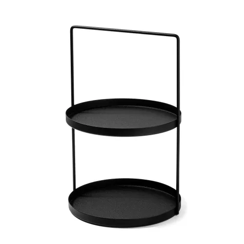 Elegáns fekete dekoratív fém tartozék, 21 cm átm