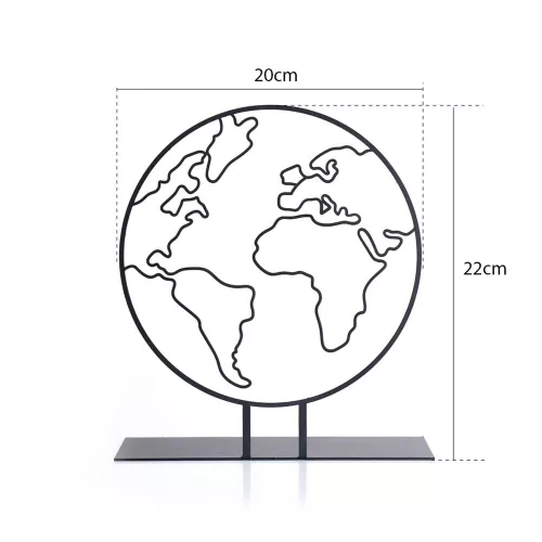 Fekete fém dísztárgy, 22 x 20 cm, 100% fém