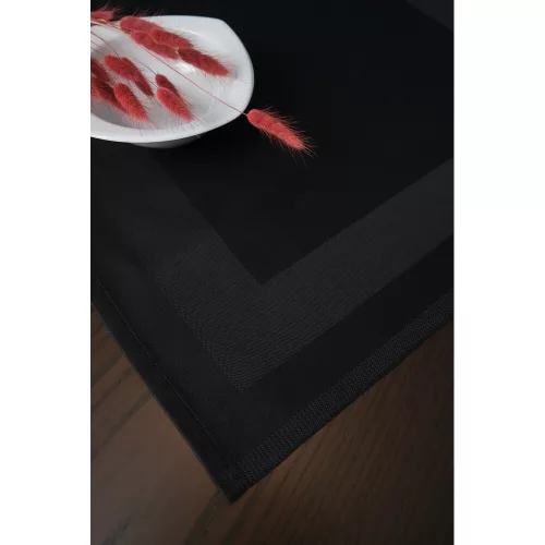 100% pamut fekete szalvéta, 50 x 50 cm | Elegáns és tartós
