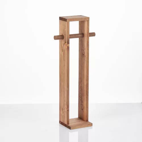 Természetes fából készült WC-papír tartó, 61 cm | Stílusos és funkcionális
