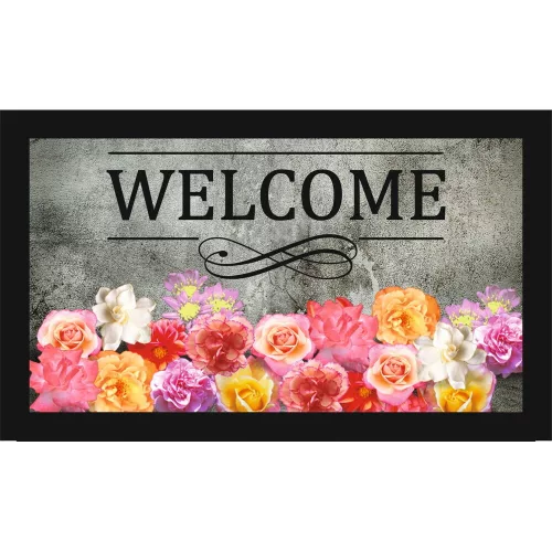 Tartós PVC lábtörlő, 45 x 70 cm | 50% nem szőtt filc
