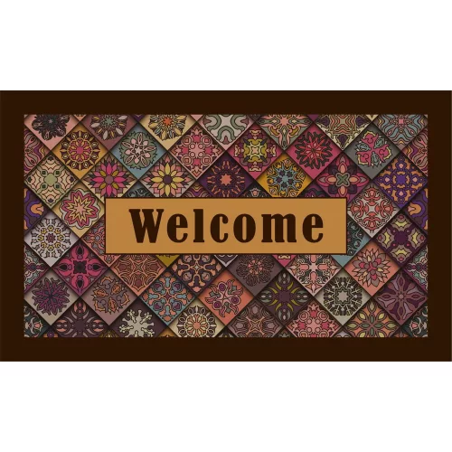 Tartós PVC lábtörlő, 45 x 70 cm | 50% nem szőtt filc