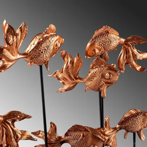 Elegáns réz dísztárgy, 42x28x10 cm, 100% poliészter