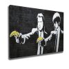 Banksy dekoratív vászonfestmény, 50x70 cm, keretezett