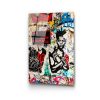 Banksy Tempered Glass Art, 45x65 cm, 4mm vastag