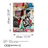 Banksy Tempered Glass Art, 45x65 cm, 4mm vastag