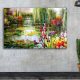 Elegáns velúr vászonfestmény, 45x70 cm, fakeret