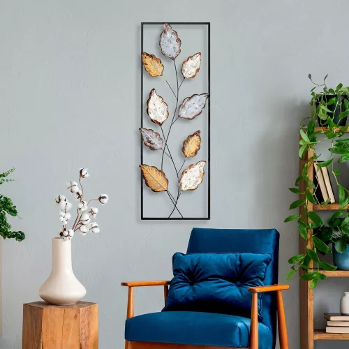 Kézzel készített fém faltartozék, 32 x 90 cm | 100% fém, egyedi design