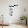 Durabil negru metallic de perete cârlig, 87 x 22 cm, 100% metal