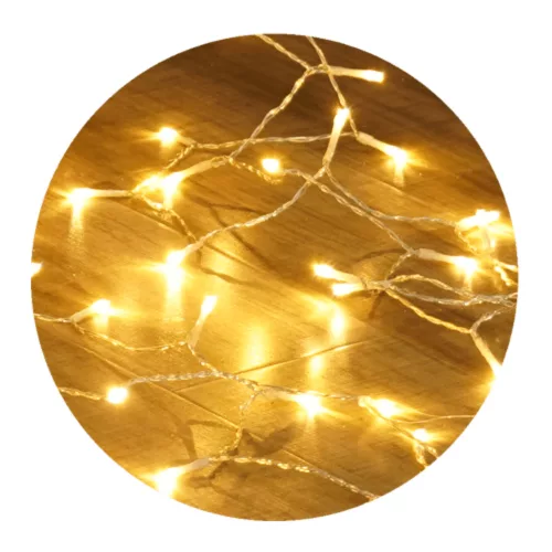 LED fényfüggöny , beltéri/kültéri 192 db LED , 3 x 2 m , meleg fehér , 8 programos , IP44 , Modee