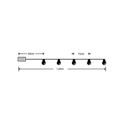 Led fényfüzér , beltéri , meleg fehér ,elemes , gömb , rénszarvasos, 10 LED , IP20 , Modee