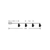 Modee Karácsonyi LED Füzér Plastic Elemes C1015 (10LED/1,35m/15cm) warm