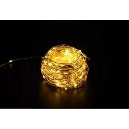 Led fényfüzér , beltéri/kültéri , meleg fehér , rézszálás , 100 LED , 10 m  , IP44 , Modee