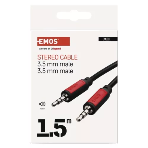 EMOS Jack kábel 3.5mm ST dugó-3.5mm ST dugó 1.5m, SM5001