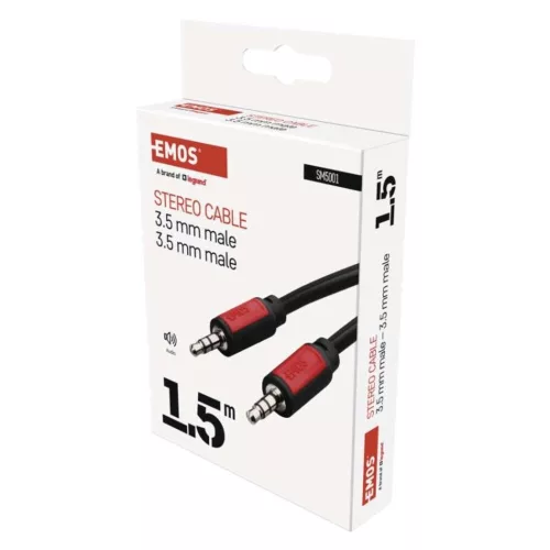 EMOS Jack kábel 3.5mm ST dugó-3.5mm ST dugó 1.5m, SM5001