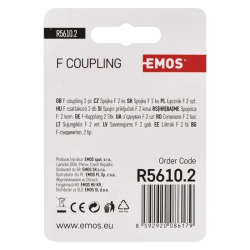 EMOS F csatlakozó 2db/bliszter, R5610.2