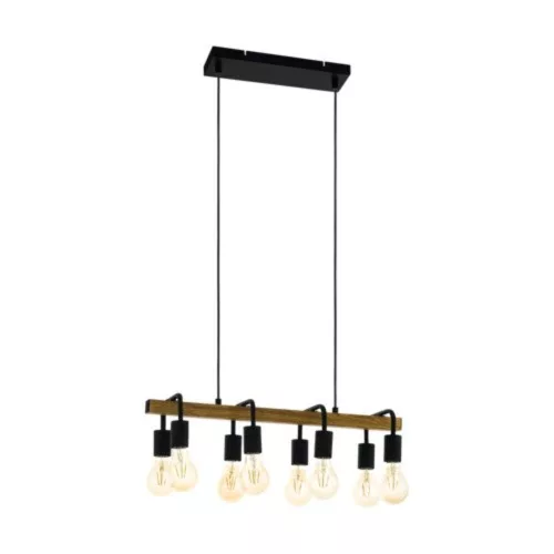 EGLO , 43316 , ERRIBERA , függeszték , E27 , 8X40W , IP20 , barna