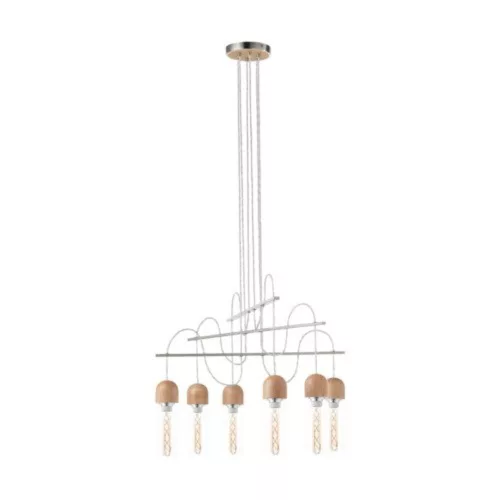 EGLO, 96946, ZACHARO 1, lampă suspendată, E27, 6X4W, IP20, maro, transparent