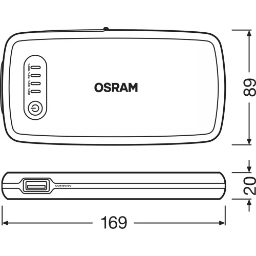 OSRAM BATTERYstart200 cablu de pornire și power bank