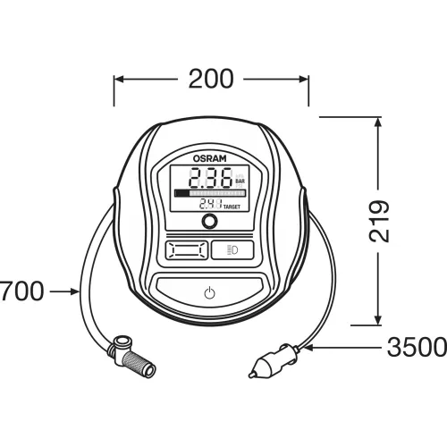 OSRAM rapid compresor pentru anvelope 1000