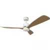 LED ventilator de tavan 18w/3CCT alb lemn + telecomandă , 1440 lm , Optonica , 19108