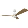 LED ventilator de tavan 18w/3CCT alb lemn + telecomandă , 1440 lm , Optonica , 19108