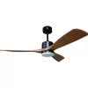LED ventilator de tavan 18w/3CCT negru lemn + telecomandă , 1440 lm , Optonica , 19110