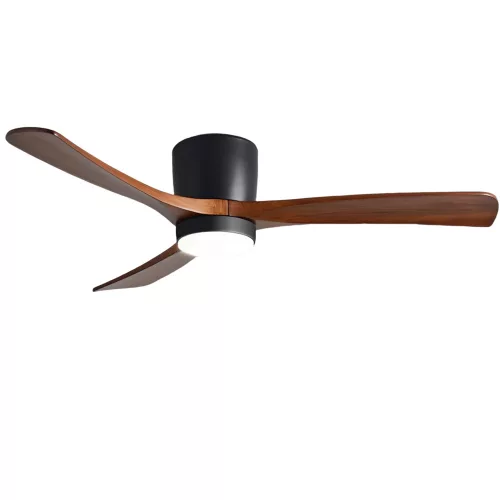 LED ventilator de tavan 18w/3CCT negru lemn + telecomandă , 1440 lm , Optonica , 19112