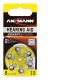 Ansmann Zinc Air hallókészülék elem 10/PR70 1.4V