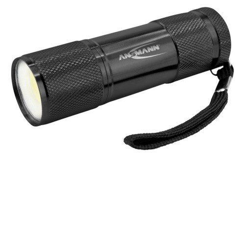 Ansmann alumínium zseblámpa COB LED-del Alkáli elemekkel