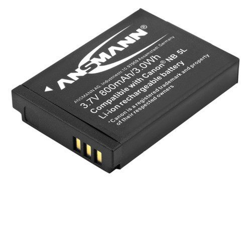 Ansmann lítium-polimer kamera akkumulátor Canon IXUS és PowerShot modellekhez 800mAh