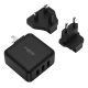 Intelligens USB töltő 15 W AC csatlakozókkal