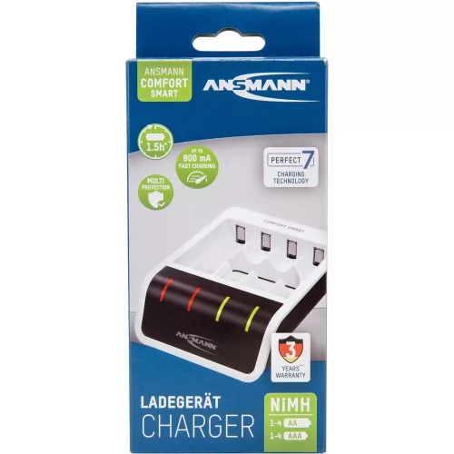ANSMANN Comfort Smart akkumulátor töltő 1-4db AA/AAA akkuhoz