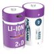 D Újratölthető elem - 1,5 V / 6000-es típus (min. 5400 mAh) / 12 Wh - USB C típusú töltőcsatlakozóval
