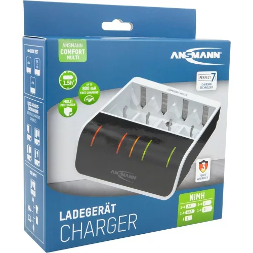 ANSMANN Comfort Multi akkumulátor töltő 1-4db AA/AAAC/D 1db 9V akkuhoz