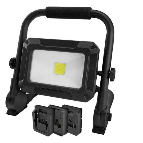 LED reflektor 18V szerszámbatterihoz adapterekkel