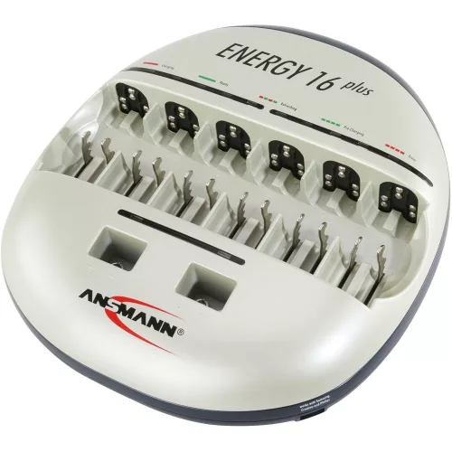 ANSMANN Energy 16 plus 1-12 akku töltésére AAA/AA/baby/góliát/9V Ni-Cd, Ni-MH frissítő/kisütő