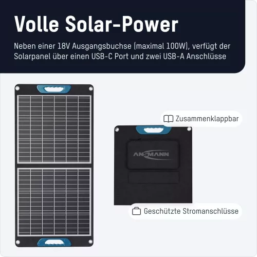 ANSMANN 100W solar panel