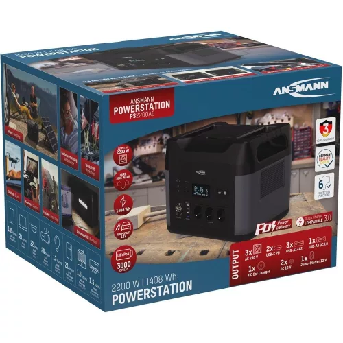 ANSMANN Powerstation energiatároló 2200W 220V, USB-C, Power delivery