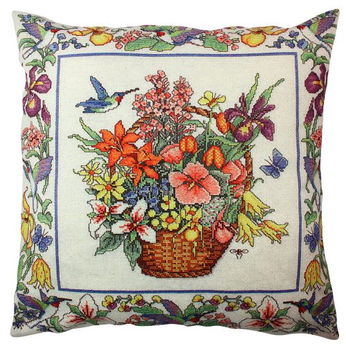Puha és stílusos párna (43 x 43 cm), 50% pamut/50% poliészter, mosható és vasalható, rejtett cipzár, szilikon töltet | Tökéletes otthoni dekorációhoz és kényelemhez