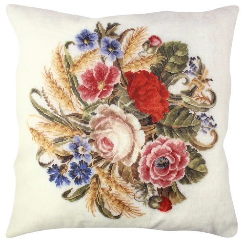 Puha és stílusos párna (43 x 43 cm), 50% pamut/50% poliészter, mosható és vasalható, rejtett cipzár, szilikon töltet | Tökéletes otthoni dekorációhoz és kényelemhez