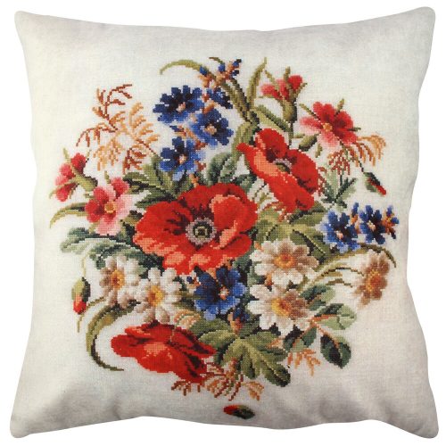 Puha és stílusos párna (43 x 43 cm), 50% pamut/50% poliészter, mosható és vasalható, rejtett cipzár, szilikon töltet | Tökéletes otthoni dekorációhoz és kényelemhez