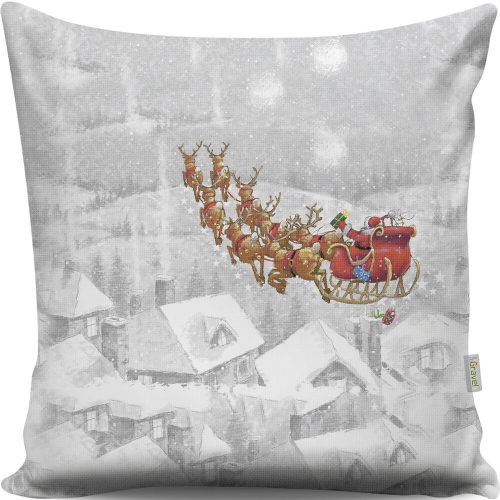 Puha és stílusos párna (43 x 43 cm), 50% pamut/50% poliészter, mosható és vasalható, rejtett cipzár, szilikon töltet | Tökéletes otthoni dekorációhoz és kényelemhez