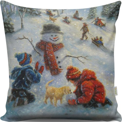 Puha és stílusos párna (43 x 43 cm), 50% pamut/50% poliészter, mosható és vasalható, rejtett cipzár, szilikon töltet | Tökéletes otthoni dekorációhoz és kényelemhez