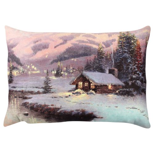 Puha és stílusos párna (33 x 48 cm), 50% pamut/50% poliészter, mosható, vasalható, rejtett cipzár, szilikon töltet | Tökéletes otthoni dekorációhoz és kényelemhez
